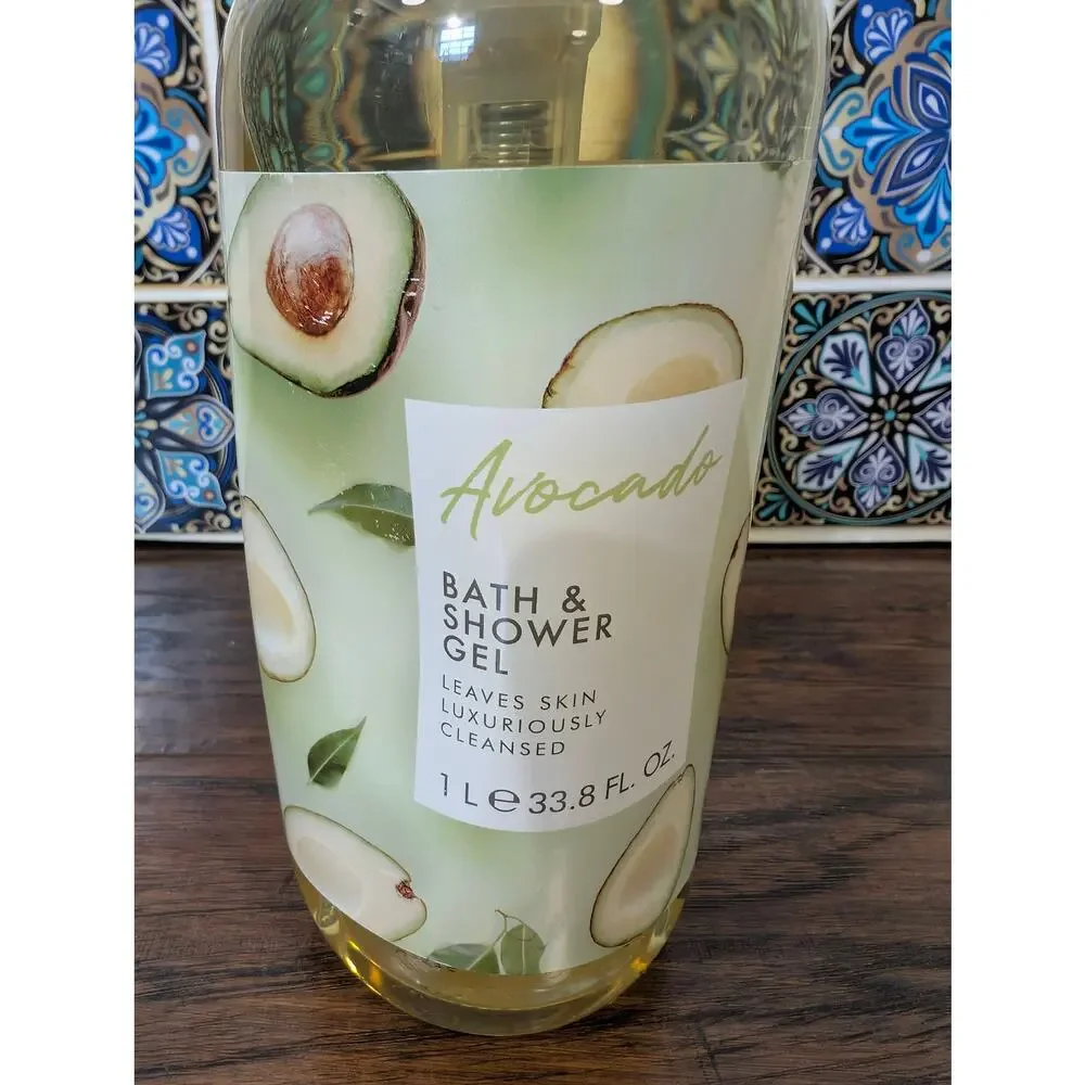 Avocado Bath and Shower Gel Bodywash - 33.8 fl oz / 1 L - New / Unused